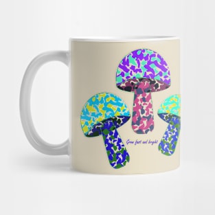 Blue spotted mushrooms Mug